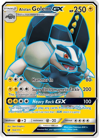 SM04: Alolan Golem GX (Full Art) (Holofoil)