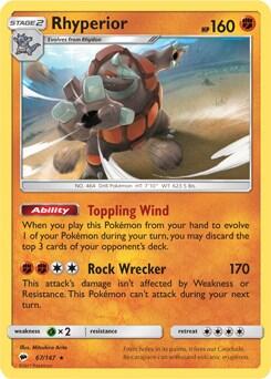 PR: Rhyperior - 67/147 (SM Burning Shadows)
