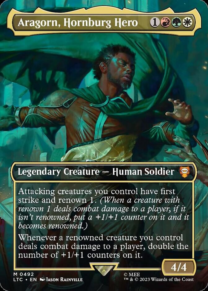 Aragorn, Hornburg Hero (Borderless) [Foil] :: LTC