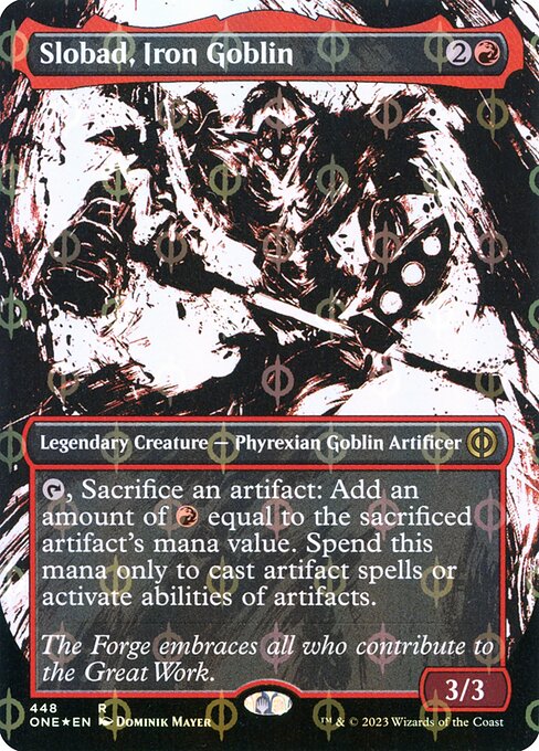 ONE: Slobad, Iron Goblin (Showcase) (Step-and-Compleat Foil)
