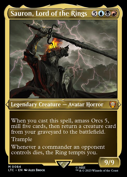 LTC: Sauron, Lord of the Rings (Display Commander) - Thick Stock