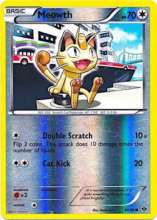 MCAP: Meowth - 80/99 (Mirror Reverse Holo) (Reverse Holofoil)