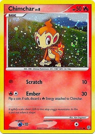 MCAP: Chimchar - 76/130 (Cosmos Holo) (Holofoil)