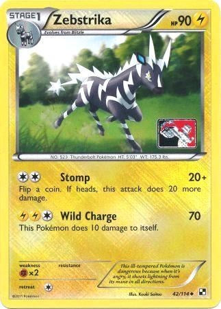 PR: Zebstrika - 42/114 (League Promo) (Reverse Holofoil)