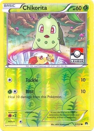 PR: Chikorita - 1/122 (Pokemon League) (Reverse Holofoil)