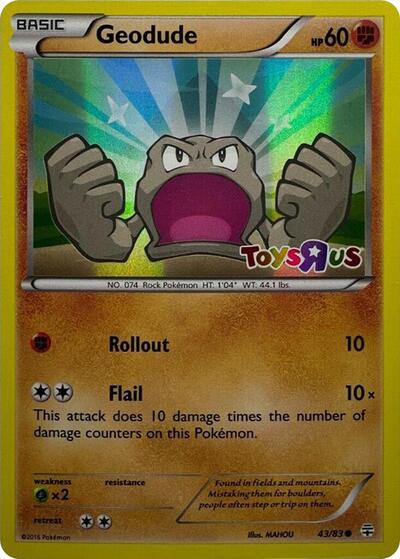 MCAP: Geodude - 43/83 (Toys R Us Promo) (Holofoil)