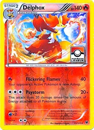 PR: Delphox - 13/124 (Pokemon League) (Reverse Holofoil)