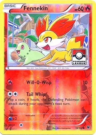 PR: Fennekin - 10/124 (Pokemon League) (Reverse Holofoil)