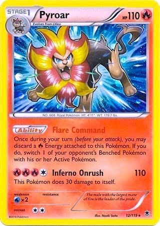 BLE: Pyroar - 12/119 (Cosmos Holo) (Holofoil)