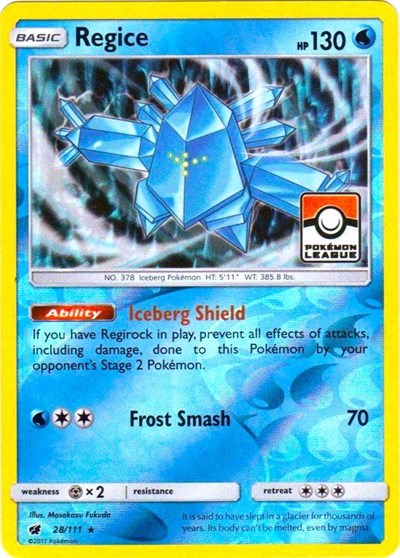 PR: Regice - 28/111 (Pokemon League) (Reverse Holofoil)