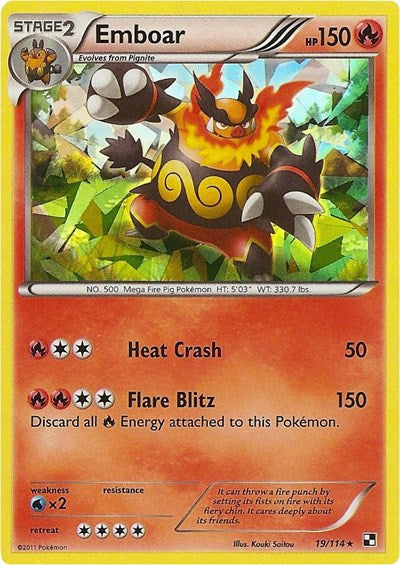 PR: Emboar - 19/114 (Cracked Ice Holo) (Holofoil)