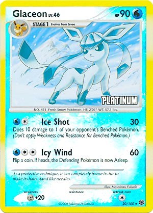 BKP: Glaceon - 20/100 [Platinum] (Reverse Holofoil)