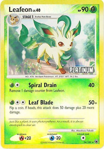 BKP: Leafeon - 24/100 [Platinum] (Reverse Holofoil)