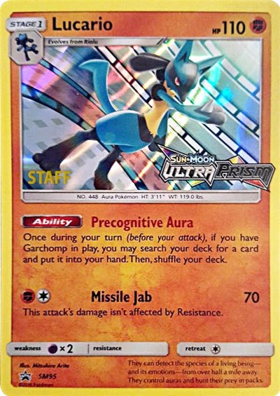 SMP: Lucario - SM95 (Prerelease) [Staff] (Holofoil)