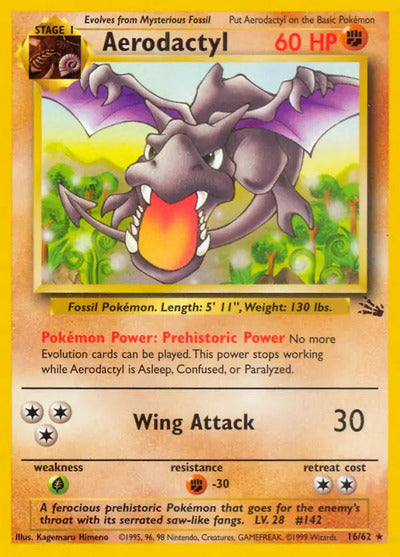 Aerodactyl (16) 16/62 Unlimited Fossil