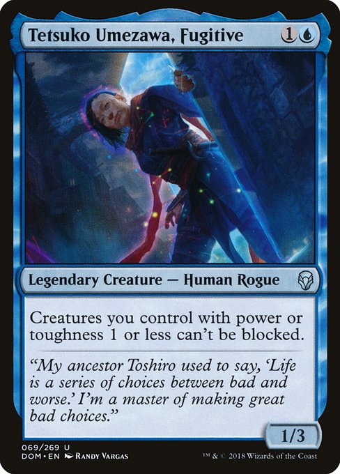 DOM: Tetsuko Umezawa, Fugitive