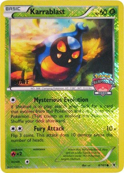 PR: Karrablast - 8/101 (Championship Series) [Staff] (Reverse Holofoil)