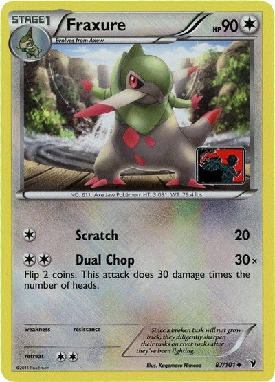 PR: Fraxure - 87/101 (League Promo) (Reverse Holofoil)