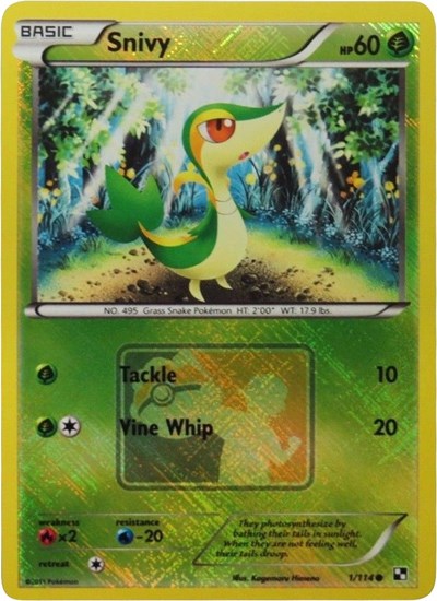 PR: Snivy - 1/114 (League Promo) (Reverse Holofoil)