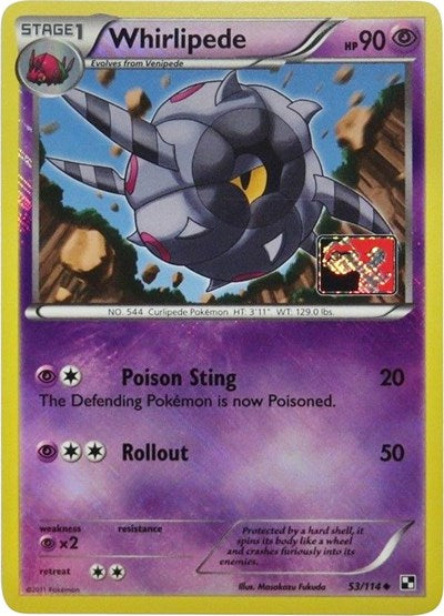 PR: Whirlipede - 53/114 (League Promo) (Reverse Holofoil)