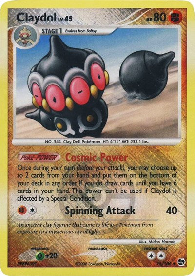 PR: Claydol - 15/106 (League Promo) (Reverse Holofoil)