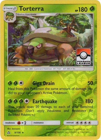 PR: Torterra - 9/156 (Pokemon League) (Reverse Holofoil)