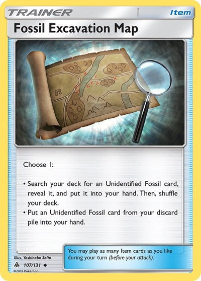 SM06: Fossil Excavation Map (Reverse Holofoil)