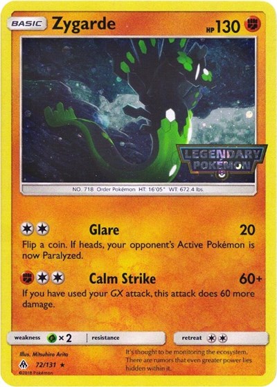 MCAP: Zygarde - 72/131 (Cosmos Holo) (Holofoil)