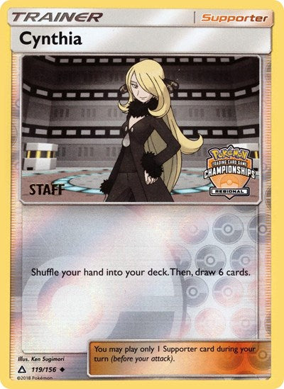 PR: Cynthia - 119/156 (Regional Championships) [Staff] (Reverse Holofoil)