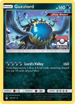 PR: Guzzlord - 80/131 (Pokemon League) (Reverse Holofoil)