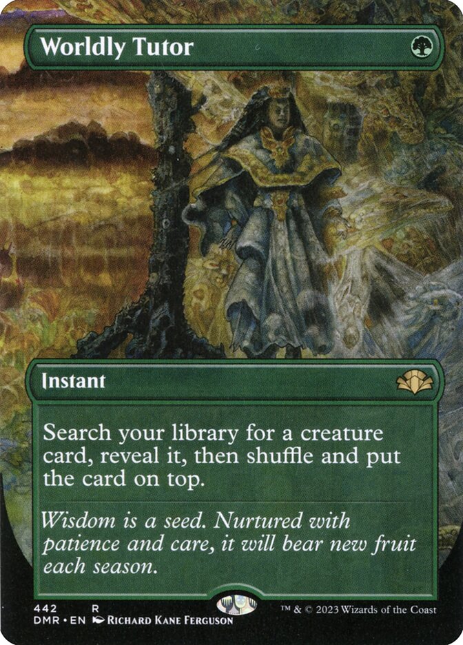 Worldly Tutor (Borderless) [Foil] :: DMR