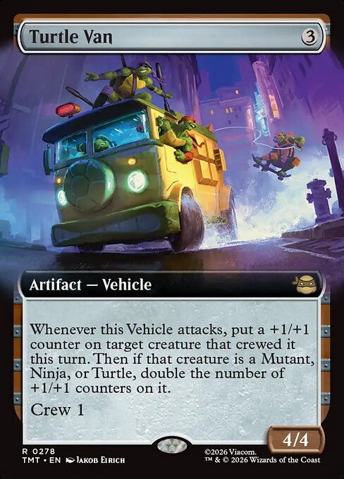 TMT: Turtle Van (Extended Art) (Foil)