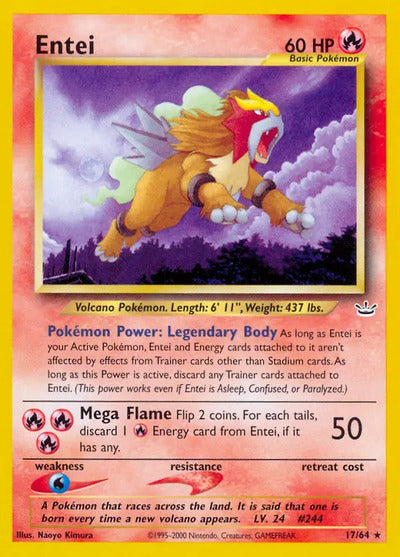 Entei (17) 17/64 Unlimited Neo Revelation