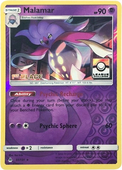 PR: Malamar - 51/131 (League Challenge) [1st Place] (Reverse Holofoil)