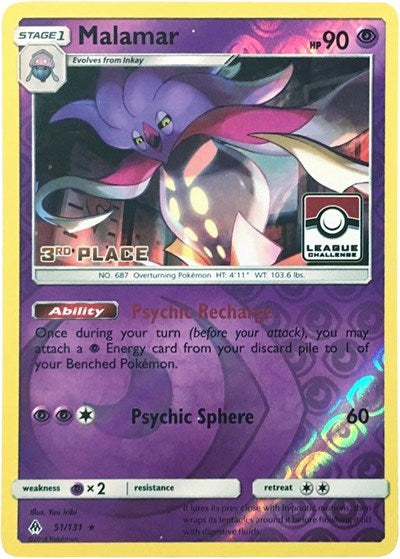 PR: Malamar - 51/131 (League Challenge) [3rd Place] (Reverse Holofoil)