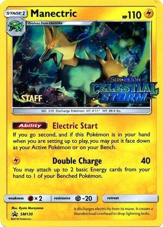 SMP: Manectric - SM130 (Prerelease) [Staff] (Holofoil)