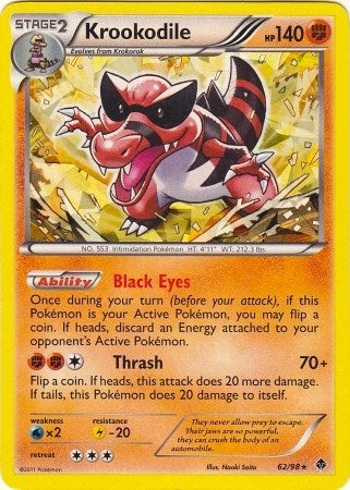 PR: Krookodile - 62/98 (BW Emerging Powers) (Holofoil)
