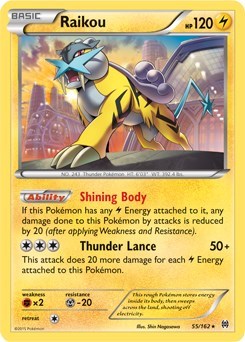 BLE: Raikou - 55/162 (Cosmos Holo) (Holofoil)