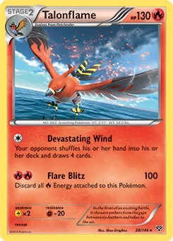 BLE: Talonflame - 28/146 (Cosmos Holo) (Holofoil)