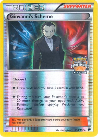 PR: Giovanni's Scheme - 138/162 (Regional Championships) (Reverse Holofoil)