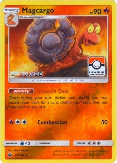 PR: Magcargo - 24/168 (League Challenge) [2nd Place] (Reverse Holofoil)