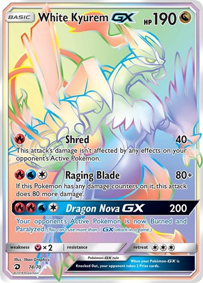 DRM: White Kyurem GX (Secret) (Holofoil)
