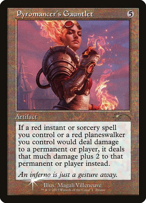 PMEI: Pyromancer's Gauntlet (Retro Frame) (Foil)