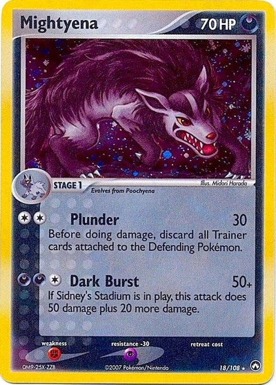 PR: Mightyena - 18/108 (Cosmos Holo) (Holofoil)