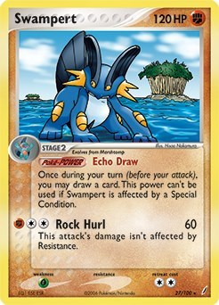 PR: Swampert - 27/100 (EX Crystal Guardians) (Holofoil)