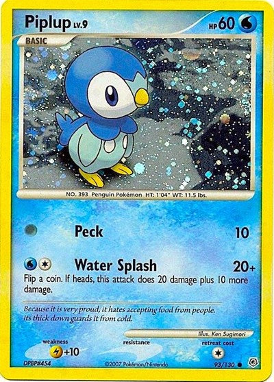 MCAP: Piplup - 93/130 (Cosmos Holo) (Holofoil)