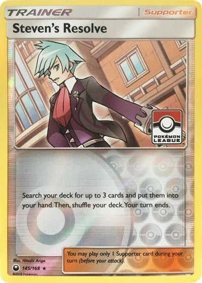 PR: Steven's Resolve - 145/168 (Pokemon League) (Reverse Holofoil)
