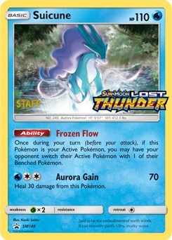 SMP: Suicune - SM149 (Prerelease) [Staff] (Holofoil)