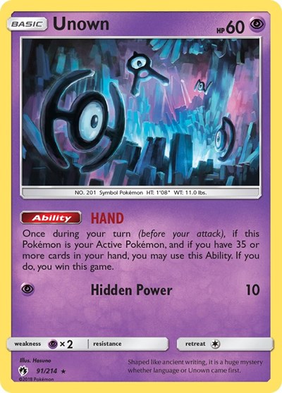 SM8: Unown (91) (Reverse Holofoil)