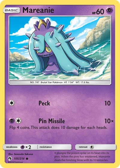 SM8: Mareanie (105) (Reverse Holofoil)